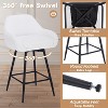 Swivel Counter Stools Set of 2, 26" Counter Bar Stool, Upholstered, Low Backs and Metal Legs, Easy to Assembly, for Bar, Kitchen Island - 3 of 4