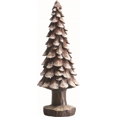 Transpac Resin Brown Christmas Large Pinecone Snow Tree