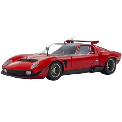 Lamborghini Miura SVR Red and Black 1/18 Diecast Model Car by Kyosho