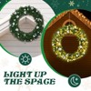 48in Pre-lit Christmas Decoration with 150 Cold & Warm LEDs, 450 PVC Tips & DIY Ornaments, Lighted Artificial Xmas Wreath for Door, Wall & Party Decor - 4 of 4