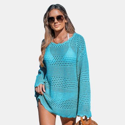 Women's Seaside Whispers Crocheted Cover-Up Dress -Cupshe