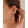 Dangle Earrings for Women- 14K Gold Plated Butterfly Heart Star Hoop Chain Tassel Design Long Dangle Earrings - 2 of 4