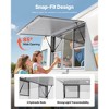VEVOR Concession Window 60x36 in, Aluminum Alloy Service Window for Food Truck, Up to 85 Degrees Stand Serving Window with 6 Sliding Windows, White - 4 of 4