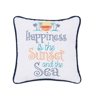 C&F Home Sun Set And The Sea Small Petite Throw Pillow