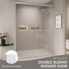 GDFStudio Tauton Double Sliding Shower Door with Tempered Glass - 4 of 4
