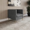 Home Design Weiss Velvet Square Arm Chair - 2 of 4