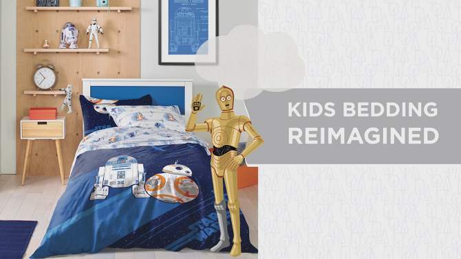 Saturday Park Star Wars Droids 100% Organic Cotton Bed Set, 2 of 12, play video