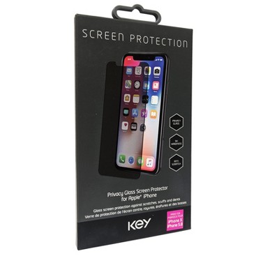 Key Tempered Glass Screen Protector for iPhone X/XS - Privacy