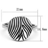 Slickblue Boho Polished Stainless Steel Ring with Jet Epoxy, No Plating, Stackable Design, Women’s Ring, Size 5-10 - 2 of 4