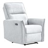 Suede Mid-Century Modern Recliner Chair, Manual Push-Button, High-Back Lounge Chair - 2 of 4
