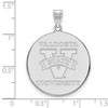 Black Bow Jewelry 10k White Gold Valdosta State Blazers NCAA Extra Large Pendant - 2 of 3