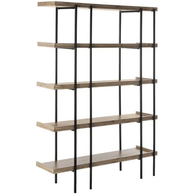 Cecilia Black and Oak 5-Tier Wood Etagere