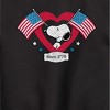 Boys' - Peanuts - Snoopy Since 1776 Flag Heart Graphic Long Sleeve Fleece Sweatshirt - 2 of 4