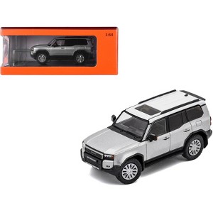 Toyota Land Cruiser Prado 250 Silver Metallic with White Top 1/64 Diecast Model Car by GCD - 1 of 4