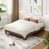 Wood Platform Bed Frame - No Box Spring Needed, 10.24" Storage Clearance, Wooden Slats, Pine/Sandalwood/Walnut Finish, Easy Assembly - 3 of 4