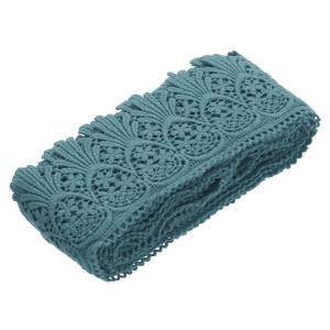 Unique Bargains Cotton Vintage Hollow Lace Decorative Ribbon Trim 4.8 Yards x 3 Inch - 1 of 3