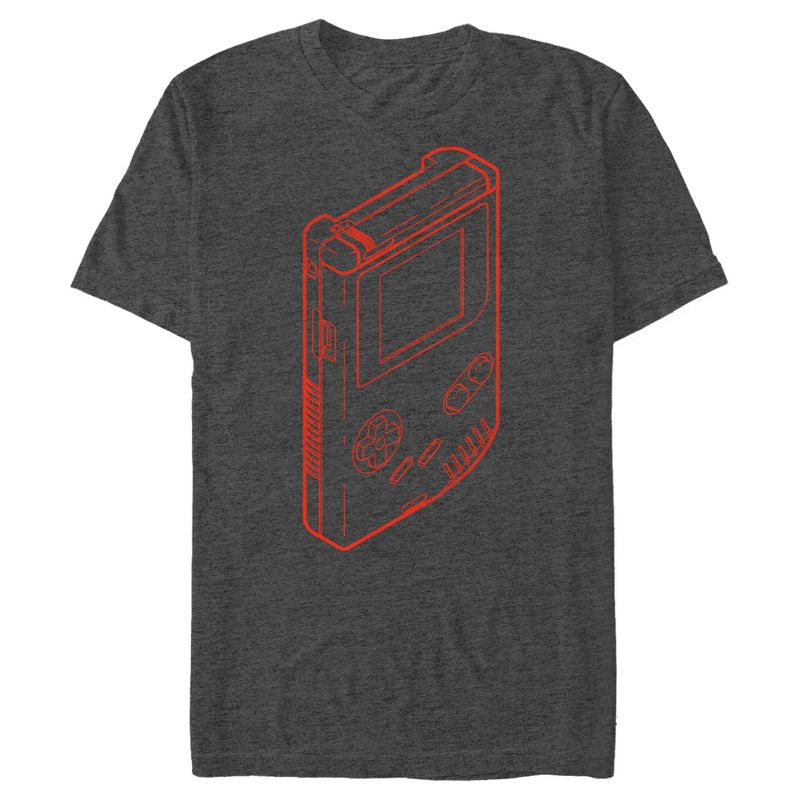 Men's Nintendo Game Boy Diagram T-Shirt, 1 of 5