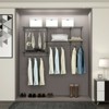 Costway Custom Closet Organizer Kit 3 to 5 FT Wall-mounted Closet System w/Hang Rod Grey - image 4 of 4