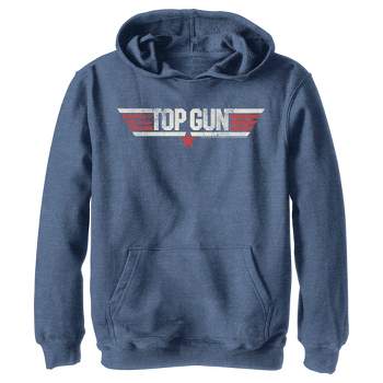 Was Top Heather Inverted - Pull Medium - I Because : Blue Over Gun Target Navy Boy\'s Hoodie
