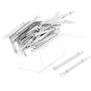 Unique Bargains Silver Tone Metal Organizer Binder Documents Clip Paper Fasteners 50 Sets - 1 of 4