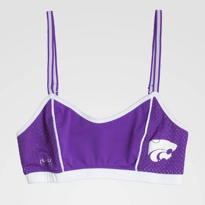 NCAA Kansas State Wildcats Sporty Bralette with Back Straps - Purple L