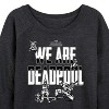 Women's - Marvel - We Are Deadpool Doodles Lightweight French Terry Wide Neck Long Sleeve Shirt - 2 of 4