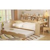 Kumasinova Versatile Twin/Full Size Daybed with Twin Size Trundle,Storage Shelves & Study Desk,Wooden Slatted Platform Bed Frame with 550lbs Max - 2 of 4