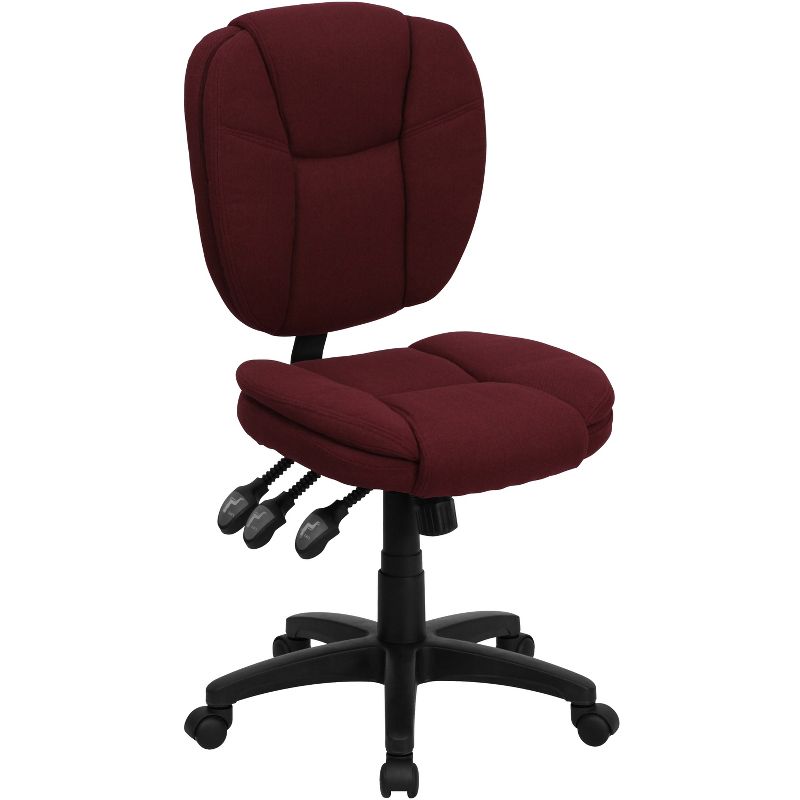 Emma and Oliver Mid-Back Multifunction Pillow Top Swivel Ergonomic Task Office Chair, 1 of 5