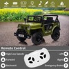 Electric Ride On Car with RC, 12V Kids Ride On Car with Led Lights, Music, Safety Belt, Double Doors, for Kids - 3 of 4