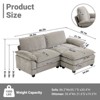 Karl Home |85.4 in. W Pillow Top Arm Double-layer Cushion Chenille Sofa in Gray With Ottoman - 2 of 4