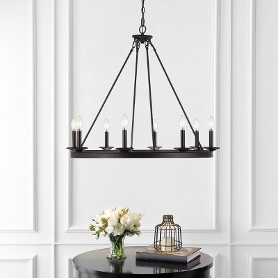 Oil Rubbed Bronze 8-Light Wagon Wheel Chandelier