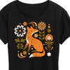 Women's - Instant Message - Autumn Fox & Flowers Short Sleeve Graphic T-Shirt - 2 of 4