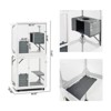 LOVMOR Wooden Catio Outdoo Cat Enclosure on Wheels, Kitty Condo Cage Shelter Playpen w/ Sliding Doors, Platforms & Weatherproof Asphalt Roof - 2 of 4