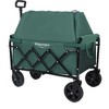 Whisen Expandable Dual-Layer Utility Wagon with 100% Extra Space, Grocery Cart for Camping, Shopping, Supports 225lbs - 3 of 4