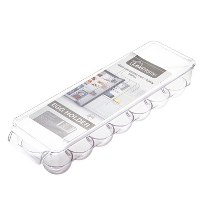 Lexi Home Clear Acrylic Egg Holder with Lid - Holds 14 Eggs