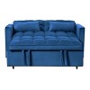 INFURNIC Sofas 3 in 1 Convertible Sleeper Pull Out Loveseat with Adjustable Backrest Velvet Pockets for Living Room, Blue, 52.75"*33.46"*31.1" - 2 of 4