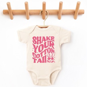 The Juniper Shop Shake Your Cotton Tail Wavy Baby Short Sleeve Bodysuit - 1 of 4