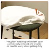 Kumasinova Set of 2 Upholstered Bar Stools, Counter Height Bar Stools with Complimentary Cushion Covers, Backless Dining Chair, Counter Stools - 4 of 4