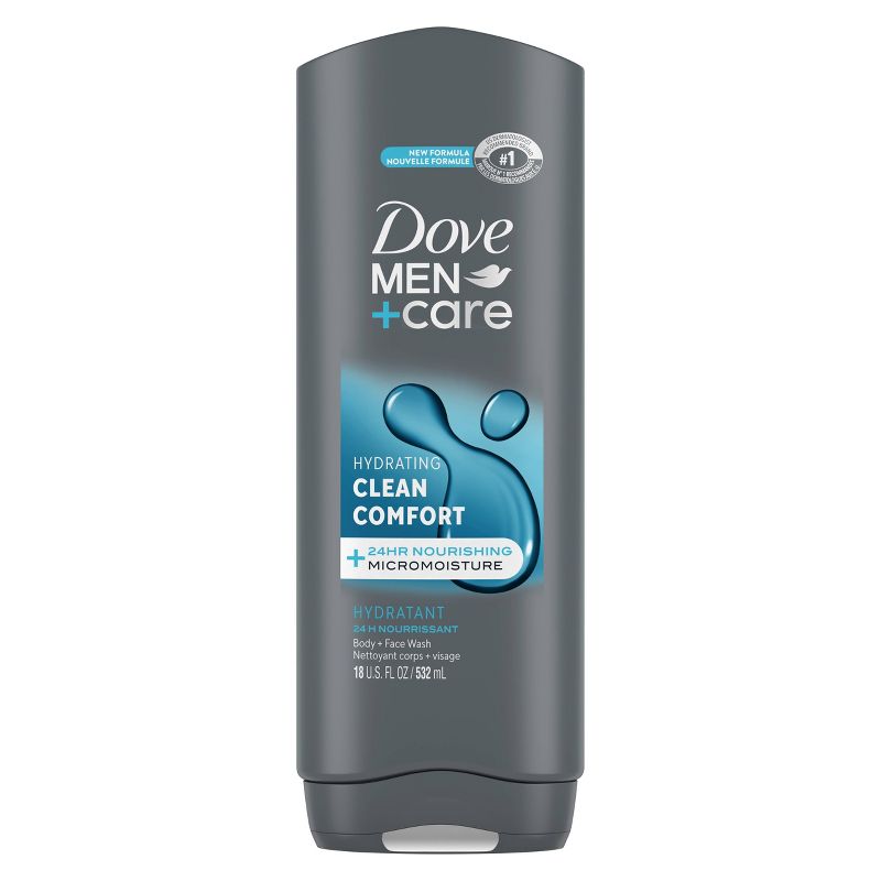 Dove Men+Care Clean Comfort Micro Moisture Mild Formula Body Wash - 18 fl oz, 3 of 13