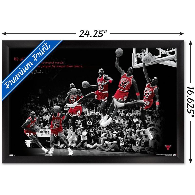 Trends International Michael Jordan - Fly Framed Wall Poster Prints, 3 of 7