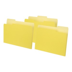 Unique Bargains Classroom Home Office Paperwork Manila 1/3 Cut Tab Letter Size File Folders - 1 of 4