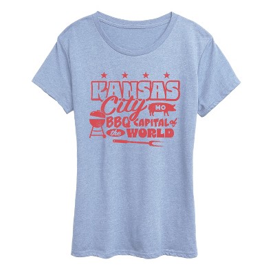 Women's - Instant Message - Kansas City MO BBQ Short Sleeve Graphic T-Shirt
