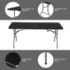 SUGIFT 6ft Plastic Folding Table for Indoor Outdoor, Black - 2 of 4