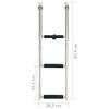 Cesicia Silver Stainless Steel 3-Step Folding Boarding Ladder - 3 of 4
