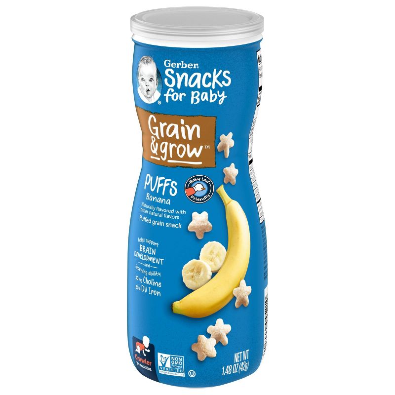 Gerber Puffs Banana Cereal Baby Snacks - 1.48oz, 4 of 11