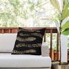 Deny Designs Emanuela Carratoni Vintage Snake Square Outdoor Throw Pillow Black/Gold - 2 of 4