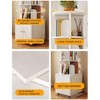Vynxaria Rotating Bookshelf, 360 Degree Display 5 Tier Corner Bookshelf with Drawer for Small Space, Floor Standing Bookcase Storage Rack,WHITE - 4 of 4