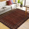 Washable Bordered Geometric Rug Non Slip Low Pile Rug Soft Contemporary Floor Cover Foldable Indoor Carpet for Living Room Bedroom Playroom Nursery - 2 of 4