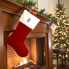 Personalization Mall Velvet 19" Embroidered Initial Stocking, Burgundy - 4 of 4