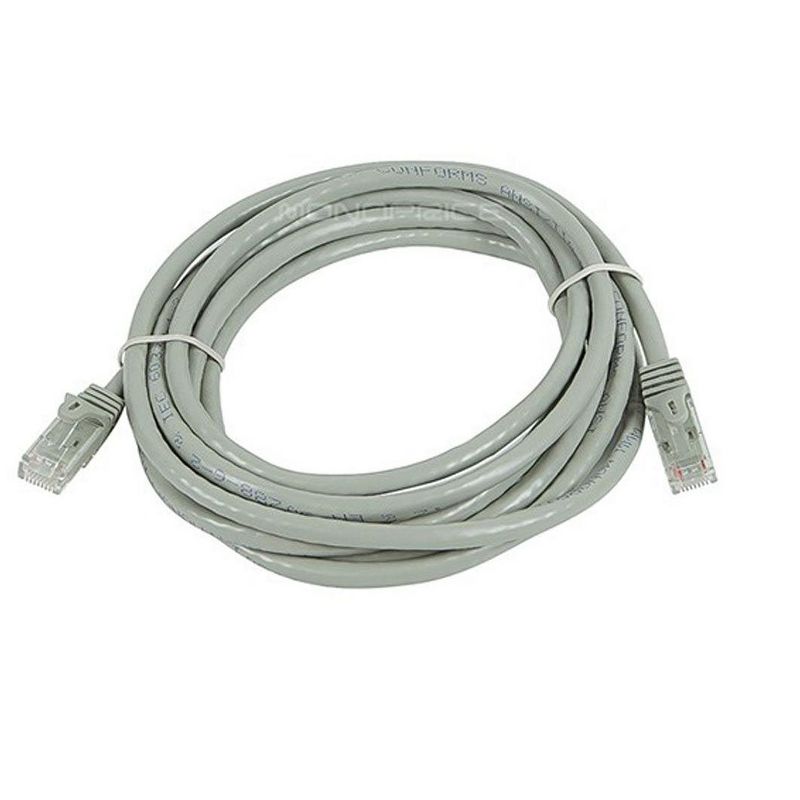 Monoprice Cat6 Ethernet Patch Cable - 10 Feet - Gray | Network Internet Cord - RJ45, Stranded, 550Mhz, UTP, Pure Bare Copper Wire, 24AWG - Flexboot, 2 of 3
